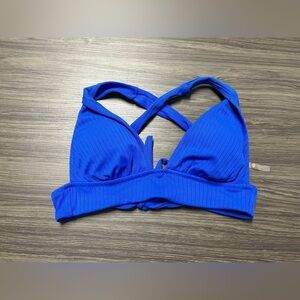 Shade & Shore Blue Bikini Top Size Medium